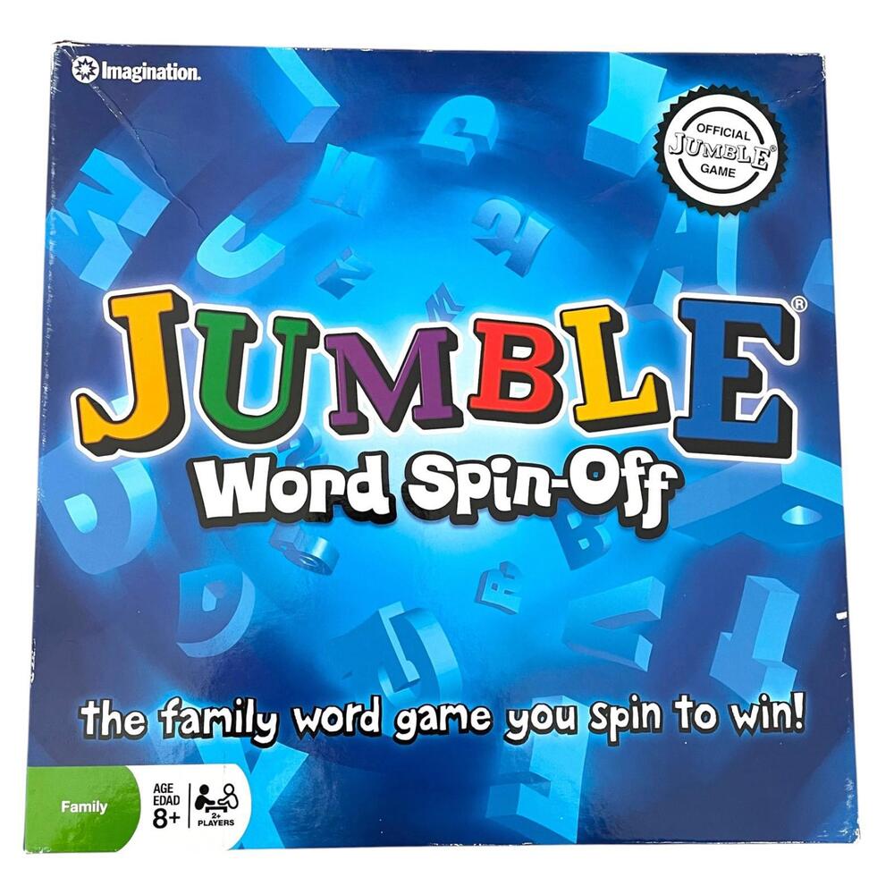 Jumble Word Spin-Off Board Game Complete Clean Cards